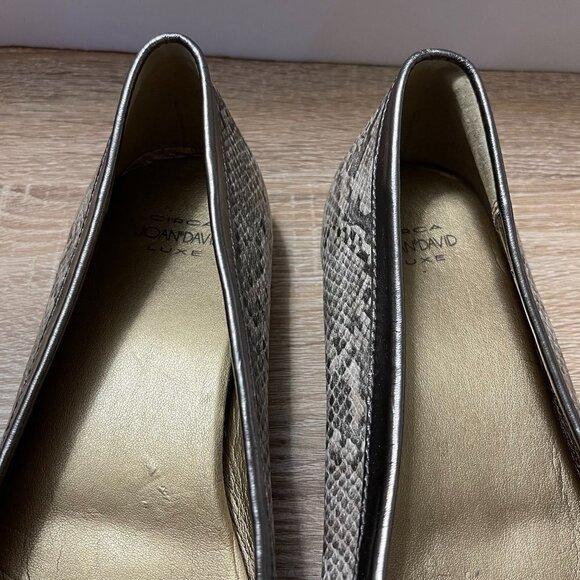 Circa Joan & David Luxe Womens Vegan Leather Python Snake Print Loafers Size 8.5 - Picture 5 of 10